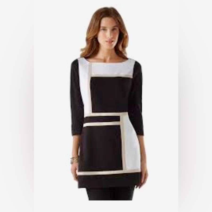 White House/Black Market Color Block Tunic